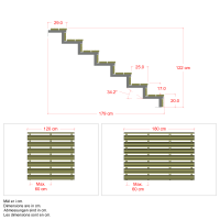 PLUS Terrassentreppe 7 Stufen