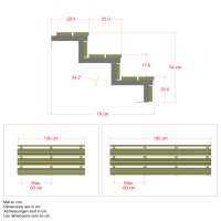 PLUS Terrassentreppe 3 Stufen