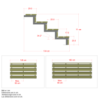 PLUS Terrassentreppe 4 Stufen