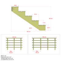PLUS Terrassentreppe 5 Stufen