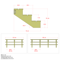 PLUS Terrassentreppe 3 Stufen