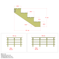 PLUS Terrassentreppe 4 Stufen