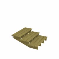 PLUS Terrassentreppe 3 Stufen Schritttiefe 39 cm
