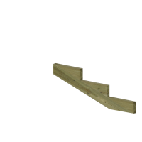 PLUS Terrassentreppe 3 Stufen Schritttiefe 39 cm