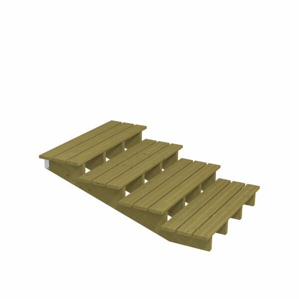 PLUS Terrassentreppe 4 Stufen Schritttiefe 39 cm