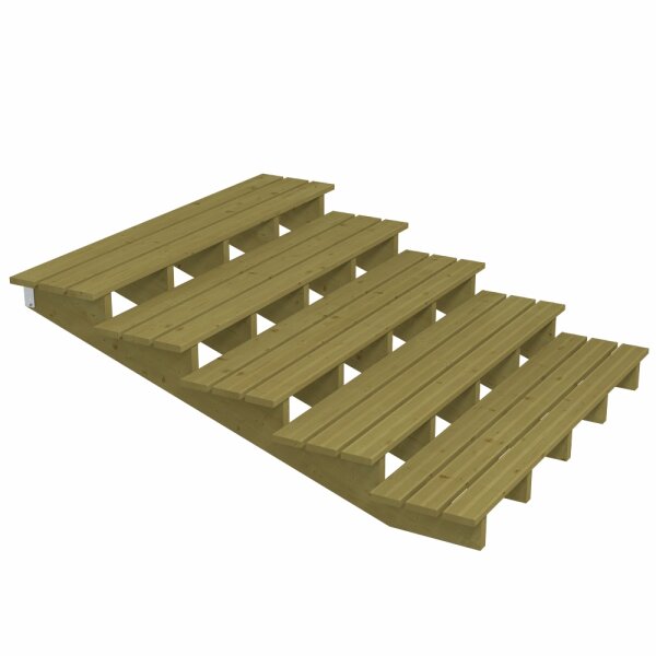 PLUS Terrassentreppe 5 Stufen Schritttiefe 39 cm