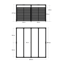 PLUS Cubic Pergola inkl. Tokyozäunen