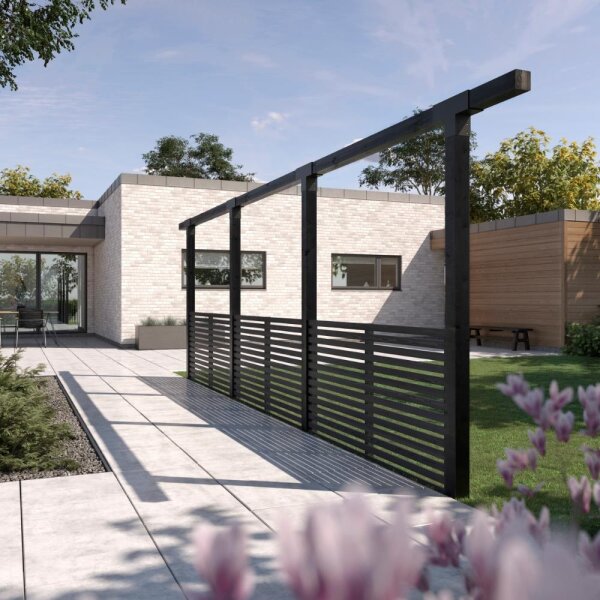 PLUS Cubic Pergola 3 Module inkl. Tokyozäunen