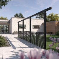 PLUS Cubic Pergola 3 Module inkl. Tokyozäunen