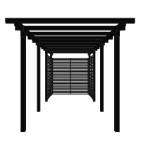 PLUS Cubic Doppelpergola 3 Module inkl. Tokyozäunen