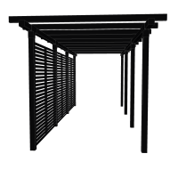 PLUS Cubic Doppelpergola 3 Module inkl. Tokyozäunen