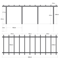 PLUS Cubic Doppelpergola 3 Module