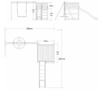 PLUS Play Spielturm inkl. Schaukelanbau