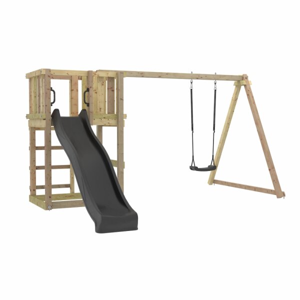 PLUS Spielturm mit Schaukel und Rutsche
