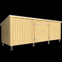 PLUS Nordic Multi Gartenhaus 14 m2 - 3 Modulen -...
