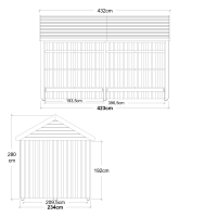 PLUS Classic Geräteraum 2 Modulen - offener Fassade