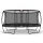 BERG Trampolin Oval Grand Champion Regular 520 grau + Safety Net Deluxe Airflow pro