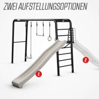 BERG PlayBase L Black Klettergerüst Schaukelgestell mit Reckstange u. Leiter
