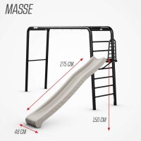 BERG PlayBase L Black Klettergerüst Schaukelgestell mit Reckstange u. Leiter