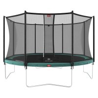 BERG Trampolin rund 430 cm grün mit Sicherheitsnetz...
