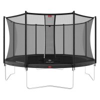 BERG Trampolin rund 430 cm grau mit Sicherheitsnetz...