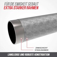 BERG Trampolin rund 430 cm grau mit Sicherheitsnetz Comfort Favorit Regular