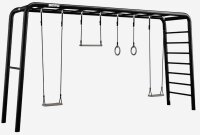BERG PlayBase XL Black Klettergerüst mit Reckstange,...