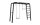 BERG PlayBase M Black Klettergerüst Schaukelgestell mit Reckstange und Leiter + Active set