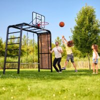 BERG PlayBase M Black Klettergerüst Schaukelgestell mit Reckstange und Leiter + Ultimate set