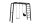 BERG PlayBase M Black Klettergerüst Schaukelgestell mit Reckstange und Leiter + Toddler set