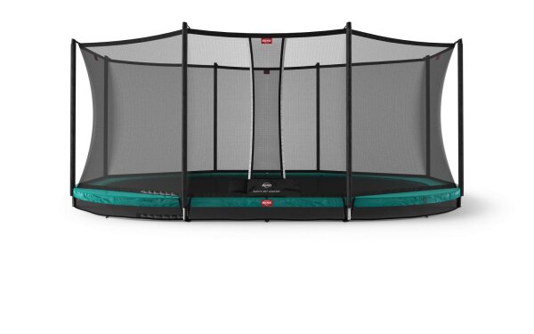 BERG Trampolin Grand Favorit InGround 520 Green + Safety Net Comfort Airflow