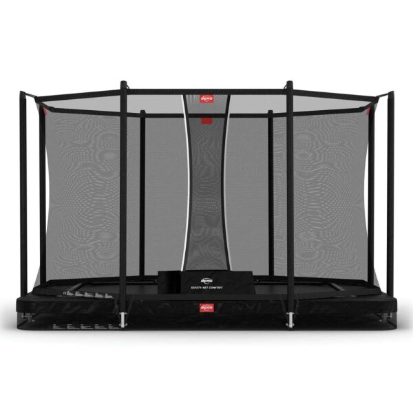 BERG Trampolin Ultim Favorit InGround 410 Black + Safety Net Comfort Airflow