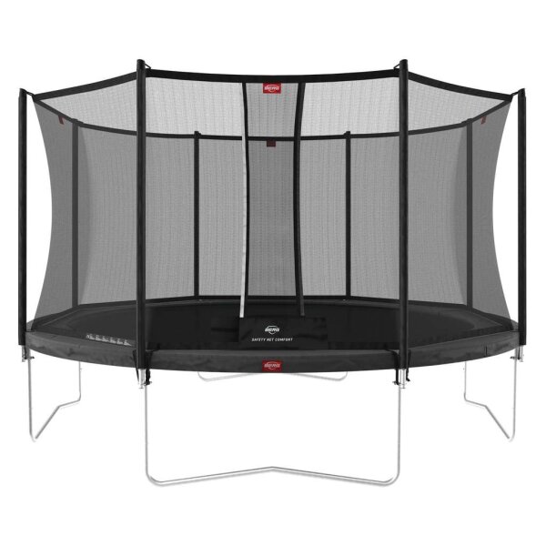 BERG Trampolin Favorit InGround 270 Grey + Sicherheitsnetz Comfort Airflow